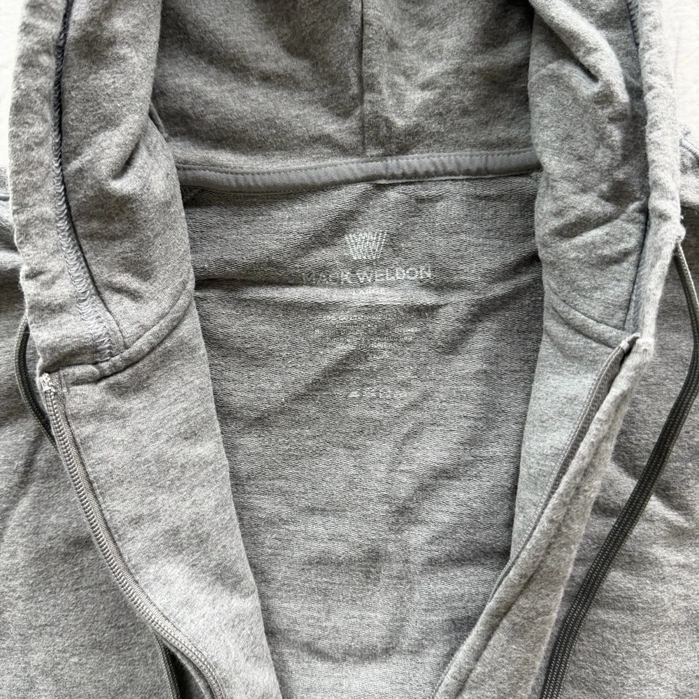 Mack Weldon Full Zip‎ Hoodie in Grey Heather in Size L